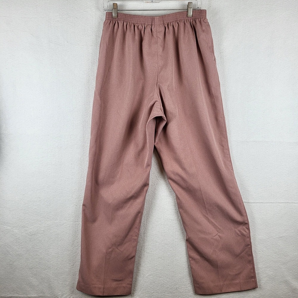 Alfred Dunner Women's Rose Pink Elastic Waist Polyester Pants Size 14 - Picture 2 of 6